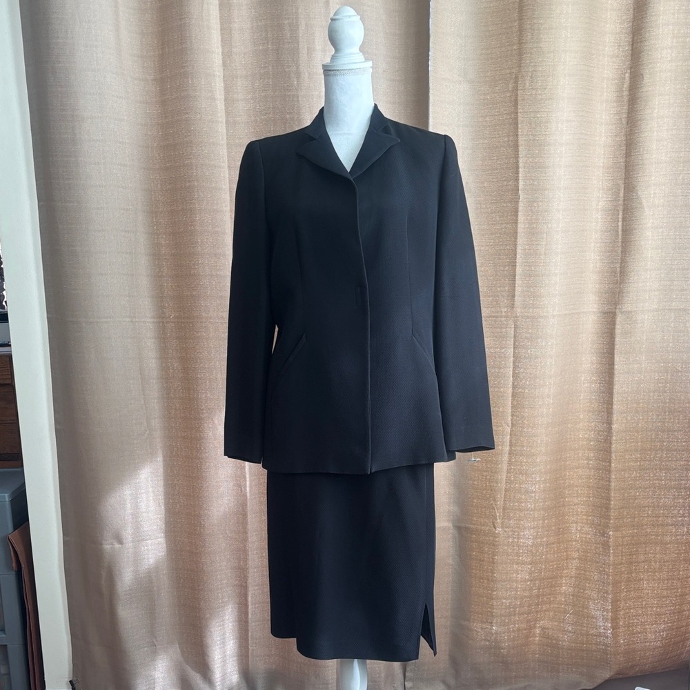 Armani Collezioni black skirt suit